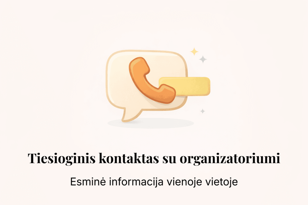 užsiėmimai mažyliams kontaktas su organizatoriumi